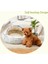 Gri Krem 40 cm 5 kg Için Ultra Yumuşak Peluş Kedi Çadır Mağara Yatağı Pet Köpek Yatakları Yastık Rahat Yuva Donut Sarılma Kendini Isınma Kediler Köpek Için Yatak (Yurt Dışından) 3