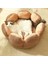 Kahverengi M Kedi Yatak Köpekler Süper Yumuşak Kedi Yuva Köpek Kulübesi Çiçek Şekli Sıcak Kış Rahat Yıkanabilir Kedi Yastık Ev Küçük Köpek Kedi Mat (Yurt Dışından) 5