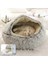 Gri Yuvarlak 50CM Yeni Pet Köpek Kedi Yuvarlak Peluş Yatak Yarı Kapalı Kedi Yuvası Derin Uyku Için Kışın Konfor Kediler Yatak Küçük Mat Sepeti Yumuşak Köpek Kulübesi (Yurt Dışından) 3