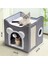 Style7 Katlanabilir Kare Kedi Uyuyan Ev Sıcak ve Rahat Kedi Ev Çift Katmanlı Köpek Villa Yarı Kapalı Köpek Kulübesi Evcil Hayvan Ürünleri (Yurt Dışından) 3