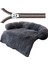 Degrade Gri Yarım Daire Kare Xs 80X70X16CM Fermuarlı Büyük Köpek Kanepe Paspasları Pet Yatak Kedi Mat Uzun Peluş Köpek Kulübesi Kaymaz Alt Yıkanabilir Kapak Köpekler Evi Sakinleştirici (Yurt Dışından) 2