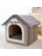 Ayı L 2023 Kapalı Kedi Evi Kış Sıcak Küçük Evcil Hayvan Peluş Uyku Yuvası Sepeti Çıkarılabilir Yıkanabilir Yumuşak Pet Yatak Kapalı Köpek Malzemeleri Yeni (Yurt Dışından) 2