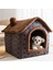 Gray2 S 4 kg Için Kedi Yatağı Uyku Evi Sıcak Mağara Köpek Kulübesi Çıkarılabilir Yastık Pedi Yumuşak Kapalı Kapalı Çadır Kulübe Kanepe Pet Kediler Yavru Kedi Köpek (Yurt Dışından) 4