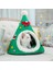 Green-2 S(38X45CM) Sıcak Pet Yatak Noel Şapka Şekli Kedi Kulübesi Evi Yumuşak Peluş Yuva Yavru Küçük Kedi Uyku Yatakları Çadır Taşınabilir Evcil Hayvan Yastığı Mat (Yurt Dışından) 4