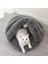 Gri S 40X45 cm (1-3 Kg) Yavru Pet Kedi Yumuşak Sıcak Yuva Köpek Kulübesi Yatak Mağara Evi Uyku Tulumu Mat Pad Çadır S L Kahve Evcil Hayvanlar Kış Çıkarılabilir Rahat Yataklar (Yurt Dışından) 2