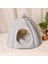 Beyaz D45X40CM Sıcak Kedi Mağara Yatak Kabak Kapşonlu Köpek Yatağı Köpek Kulübesi Isınma Sarılma Uyku Evi Yastık Küçük Kediler Köpekler Yavru Yavru Tavşan (Yurt Dışından) 2