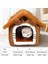 Kahverengi M (7.5 kg Içinde) Yumuşak Kedi Yatağı Derin Uyku Evi Köpek Kedi Kış Evi Çıkarılabilir Yastık Kapalı Pet Çadır Yavru Kedi Köpek Sıcak Evcil Hayvan Aksesuarları (Yurt Dışından) 1