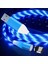 A6 Çoklu Şarj Adaptörü 4 Port + J21 Type-C Magnetic Akan LED Işıklı Şarj Kablosu -1mt 3