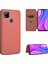 Xiaomi Redmi 9c/redmi 9c Nfc-Brown Için Otomatik Emilmiş Karbon Fiber Doku Deri Kılıf (Yurt Dışından) 1