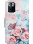 Desen Deri Telefon Kılıfı Cüzdan Stand Kapağı, Xiaomi Redmi Için Bilek Kayışı ile Kapak Note 10 Pro 5g/xiaomi Poco X3 Gt 5g-Rose (Yurt Dışından) 4