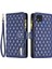 Xiaomi Redmi 9c 4g/9c Nfc 4g/poco C31 4g/redmi 10A 4g Cüzdan Stili Baskılı Rhombus Desen Mat Pu Deri Fermuar Cep Koruyucu Telefon Kılıf Mavisi (Yurt Dışından) 1