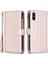 Xiaomi Için BF19 Redmi 9A Önleme Önleyici Telefon Kapağı Zippered Pu Deri Cüzdan Standı Telefon Vaka-Rose Altın (Yurt Dışından) 1