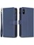 Xiaomi Için BF19 Redmi 9A Önleme Önleyici Telefon Kapağı Zippered Pu Deri Cüzdan Standı Telefon Vaka-Mavisi (Yurt Dışından) 1