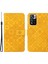 Çekim Dirençli Baskı Etnik Tarzı Çiçek Manyetik Toka Cüzdanı Pu Deri Kabuk Xiaomi Redmi Note 11 Pro 5g (Çin) (Mediatek)/not 11 Pro+ 5g-Sarı (Yurt Dışından) 2