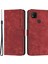 Xiaomi Poco C31/REDMI 10A/9C/9C Nfc Çizgileri Için Telefon Kılıfı Deri Cüzdan Standı Damla Geçirmez Kapak Kırmızısı (Yurt Dışından) 2