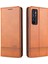 Otomatik Emilen Pu Deri+Tpu Cüzdan Stand Telefon Kapağı Kılıfı Xiaomi Mi Note 10 Lite-Brown (Yurt Dışından) 1