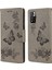 Folio Baskısal Kelebek Çiçek Flip Stand Cüzdan Deri Telefon Kılıfı Xiaomi Redmi Not 11 Pro+ 5g/note 11 Pro 5g (Çin) (Mediatek) -Grey (Yurt Dışından) 1