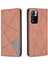 Rhombus Benzeri Baskılanmış Çizik Dirençli Manyetik Kapanma Kartı Yuvaları Tasarım Deri Telefon Kasası Xiaomi Redmi Note 11 Pro+ 5g/redmi Not 11 Pro 5g (Çin) (Mediatek) -Brown (Yurt Dışından) 1