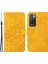 Basılı Çiçek Deri Manyetik Flip Şok Geçirmez, Xiaomi Için Kayışlı Şok Geçirmez Koruyucu Kasa 10 4g (2021)/REDMI 10 2022 4g/redmi Not 11 4g (Mediatek)/redmi 10 Prime-Sarı (Yurt Dışından) 2