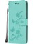 Baskı Kelebek Çiçekleri Deri Cüzdan Kılıfı Xiaomi Redmi 9c/9c Nfc-Green (Yurt Dışından) 2