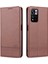 Anti-Fall Iyi Korunmuş Otomatik Emici Cüzdan Tasarımı Pu Deri Telefon Standı Kapak Kasası Xiaomi Redmi Note 11 Pro 5g (Çin) (Mediatek)/11 Pro+ 5g-Coffee (Yurt Dışından) 1