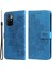 Telefon Flip Kılıfı Şık Baskı Çiçek Deseni Pu Deri Cüzdan Xiaomi Için Bilek Kayışı ile Telefon Kapağı 10 4g (2021)/REDMI 10 2022 4g/redmi Note 11 4g/redmi 10 Prime-Blue (Yurt Dışından) 1