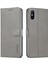 Cüzdan Standı Deri Cep Telefonu Xiaomi Redmi 9A-GREY Için (Yurt Dışından) 1