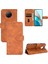 Xiaomi Için Redmi Note 9 5g/redmı Not 9t 5g Cilt Touch Hissed Hisset Pu Deri Cüzdan Tasarım Kılıfı Stand-Brown (Yurt Dışından) 1