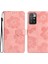 Xiaomi Redmi Için Note 11 4g (Mediatek)/10 4g (2021)/10 2022 4g/10 Prime Çiçekler Baskılı Stand Cüzdan Kılıfı Deri Telefon Kabuk-Pembe (Yurt Dışından) 2