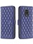 Xiaomi Redmi Için Note 9 Pro 4g/note 9 Pro Max/note 9s 4g Baskılı Rhombus Desen Pu Deri Tpu Telefon Kapağı Mat Stand Cüzdan Cüzdan Kılıf Mavisi (Yurt Dışından) 1