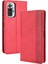 Manyetik Kapatma Vintage Style Telefon Kılıfı Cüzdan Stand Deri Kapak Xiaomi Note 10 Pro 4g/not 10 Pro Max 4g-Red (Yurt Dışından) 1