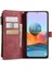 Xiaomi Redmi Için Note 10 Pro Max 4g/note 10 Pro 4g (Global)/(Hindistan) Damla Geçirmez Fermuarlı Cep Telefonu Cüzdanı Pu Deri Telefon Kapak Kartı Tutucu-Kırmızı (Yurt Dışından) 4