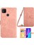 Xiaomi Için Redmi 9c/9c Nfc/poco C3 Cüzdan Telefon Kılıf Kelebek Çiçek Basılı Pu Deri Koruyucu Folio Flip Kapak Omuz Kayışı Pink ile Anti-Çizelge Stand Kabuğu (Yurt Dışından) 1