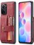 Xiaomi Için Redmi K40/K40 Pro/mi 11I/POCO F3 Çizelge Anti-Çizelge Cüzdan Kılıf Şok Geçirmez Telefon Kapağı Rfıd Engelleme Koruyucu Destek Kablosuz Şarj-Kırmızı (Yurt Dışından) 1