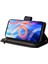 Cilt Dokunuşu Pu Deri Kart Yuvaları Fermuar Cüzdan Kılıf Flip Stand Çizgileri Xiaomi Redmi Için Kayış ile Baskılı Kapak Not 11 5g redmi Not 11T 5g/not 11S 5g-Black (Yurt Dışından) 4