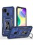 Xiaomi Redmi Için Zırh Serisi 9c/9c NFC/10A Şok Geçirmez Cep Telefon Kabuğu, Slayt Kamera Koruyucu Kickstand Telefon Kılıfı Pc+Tpu Koruyucu Kapak-Dark Mavi (Yurt Dışından) 1