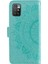 Xiaomi Için Redmi 10 4g (2021)/REDMI 10 Prime/redmi 10 2022 4g/redmi Not 11 4g (Mediatek) Baskılı Mandala Çiçek Pu Deri Cüzdan Stand Telefon Kabuğu Kılıf Yeşili (Yurt Dışından) 3