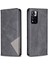 Rhombus Benzeri Baskılanmış Çizik Dirençli Manyetik Kapanma Kartı Yuvaları Tasarım Deri Telefon Kasası Xiaomi Redmi Note 11 Pro+ 5g/redmi Not 11 Pro 5g (Çin) (Mediatek) -Black (Yurt Dışından) 1