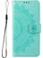 Basılı Mandala Çiçek Kullanışlı Kayış Şık Anti-Damla Cüzdan Standı Deri Telefon Kasa Kapak Kabuğu Xiaomi Poco X3 Gt/redmi Note 10 Pro 5g (Çin) -Green (Yurt Dışından) 3