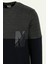Antramelanj Erkek Bisiklet Yaka Logo Nakışlı 3 Iplik Çift Renk Sweatshirt Ncs Jeans 1624 3