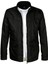 Siyah Erkek Dik Yaka Rüzgar ve Su Itici Ön Cepli Slim Fit Mevsimlik Mont 4502 4