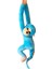 Kara Toys Peluş Sarılan Maymun - Mavi Renk - Sesli Versiyon - Küçük Boy 50 cm 1