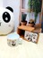 Ikili Peluş Panda Yastık ve Ahşap Kutulu Panda Temalı Seramik Kupa Bardak Hediye Seti 3