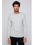 Pamuk Bisiklet Yaka Basıc Taş Rengi Unisex Sweatshirt 3