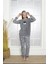 Kadın Manşetli Kışlık Polar Pijama Takımı 2131 4