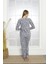 Kadın Manşetli Kışlık Polar Pijama Takımı 2131 5