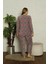 Kadın Büyük Beden Ekose Desen Polar Pijama Takımı 2171 4