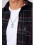 Slim Fit Dar Kesim Çift Cep Kareli Oduncu Erkek Gömlek 4