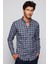 Slim Fit Kareli Pamuklu Kolay Ütü Erkek Gömlek 1