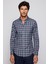 Slim Fit Kareli Pamuklu Kolay Ütü Erkek Gömlek 3
